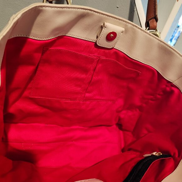 PRIX DE DRESSAGE Tri-Color Leather Tote Handbag Purse Never Used - Picture 5 of 9